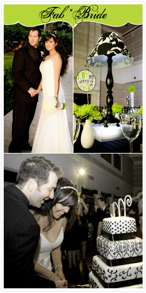 black and lime green wedding decorations